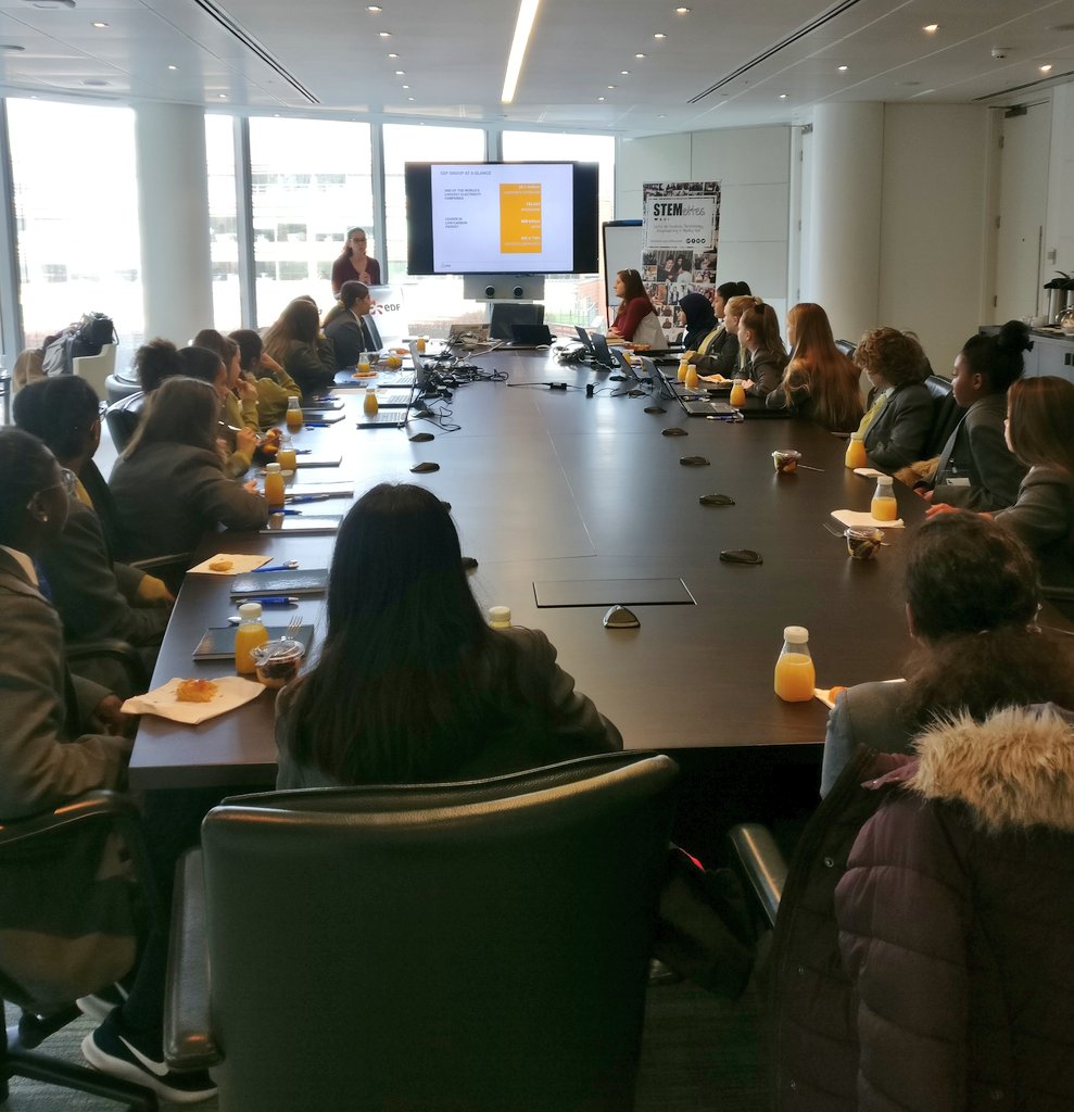 Stemettes's tweet photo. Happy #internationalwomensday Today, we're celebrating #IWD2019 with 20 young women at #EDFTrading. The girls will be learning all about #RenewableEnergy and are in for a day of #coding, #trading and even a treasure hunt! #BalanceForBetter #girlsinstem https://t.co/bsGsFqoQEL