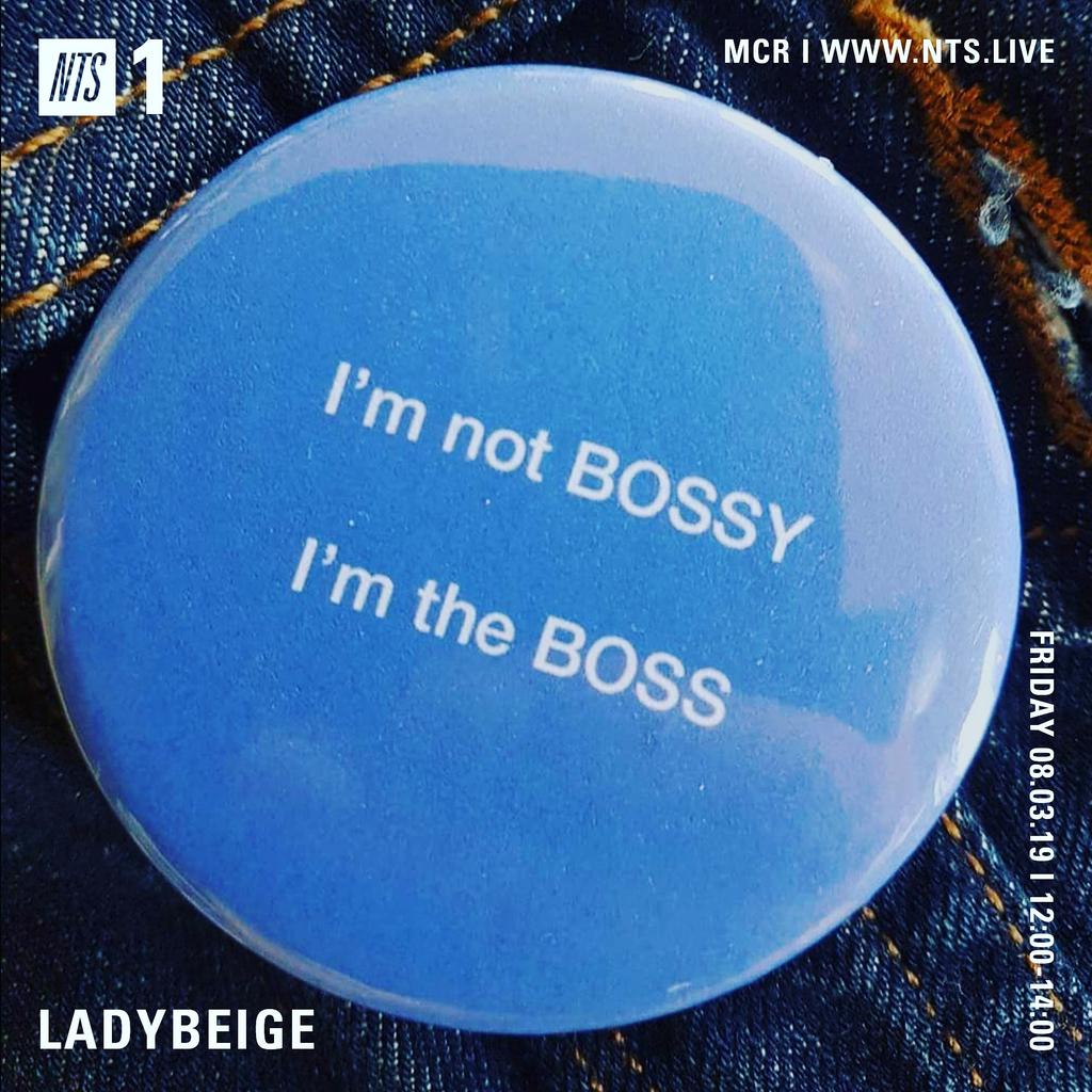 Filling the mighty boots of <a href="/RufDug/">Ruf Dug</a> today on <a href="/NTSlive/">NTS Radio</a> for #IWD2019

12 to 2.  Rants n bants and plenty more melodic female voices than mine. Plus a few exclusive announcements and Ruffys new tune! ❤
Ladybeige