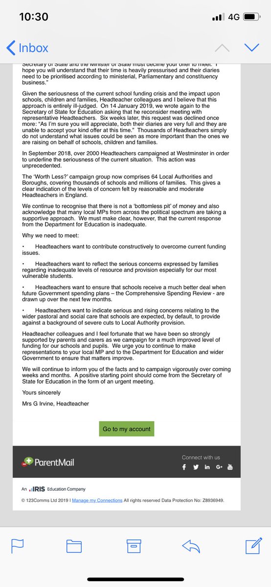 andycrawshaw82's tweet photo. Receiving emails like this from your Daughter’s school, it reiterates that the Government’s priorities are a mess. Cutting 20% of education budget, while finding £1bn to sweeten the DUP and £xm to pay fake ferry companies is a disgrace. Shame on you @theresa_may @DamianHinds https://t.co/L7F8tU052y