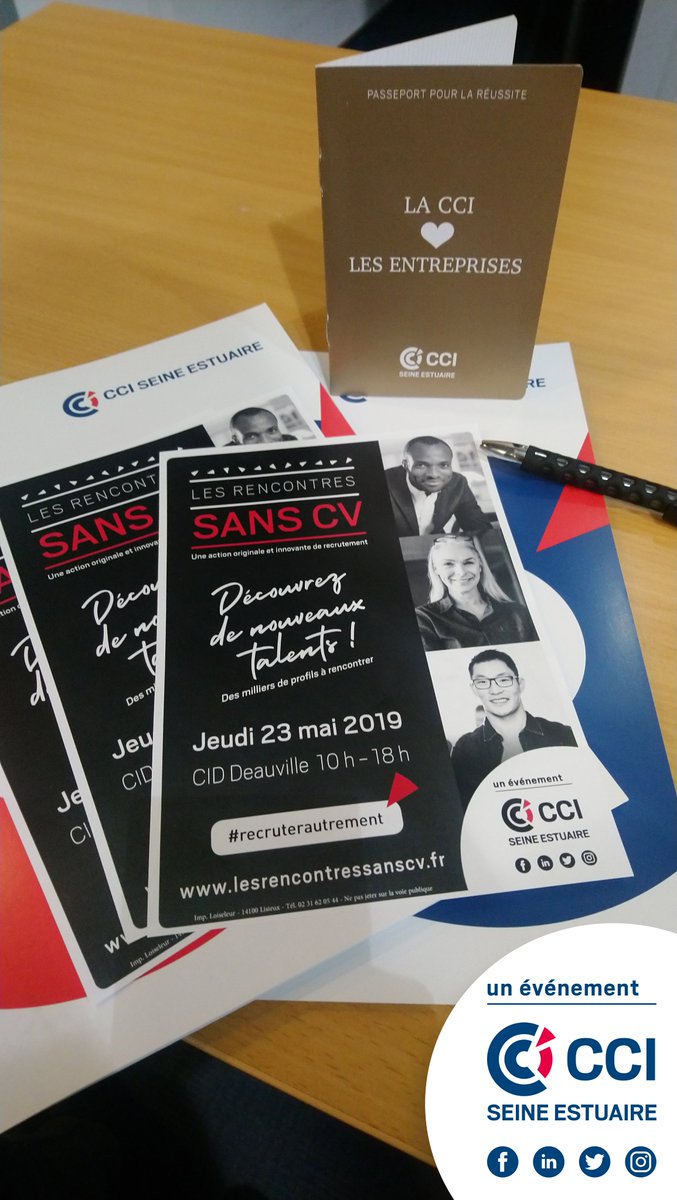 cciseinestuaire's tweet photo. Chefs d'entreprise, vous n'avez pas pu assister à la réunion d'information concernant Les rencontres sans CV ? Ne râtez pas celle du Mercredi 13 mars à la #cciseineestuaire au Havre ! Inscrivez-vous ➡️https://t.co/xVQyWq07lN 😃🔝
#lrscv #postulerautrement #recruterautrement https://t.co/iKGZy9cFEh