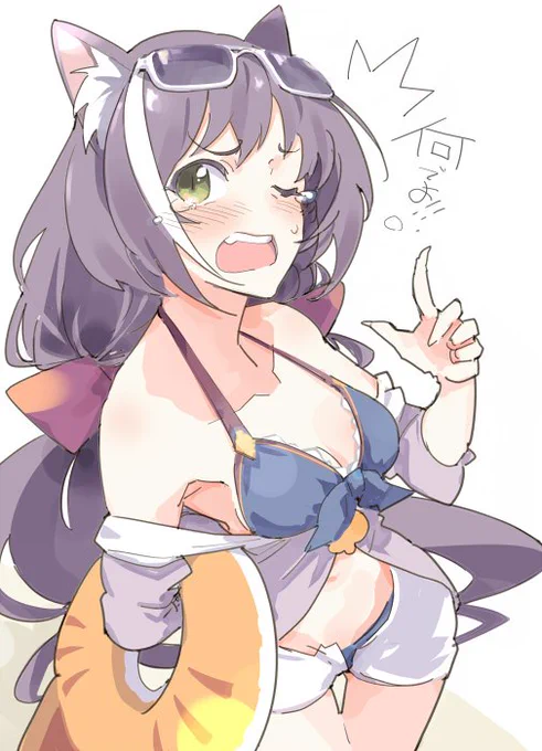 復刻が普通に夏になりそうなので、とりあえずキャルちゃんにいち早く水着になってもらいました。
#プリコネR 