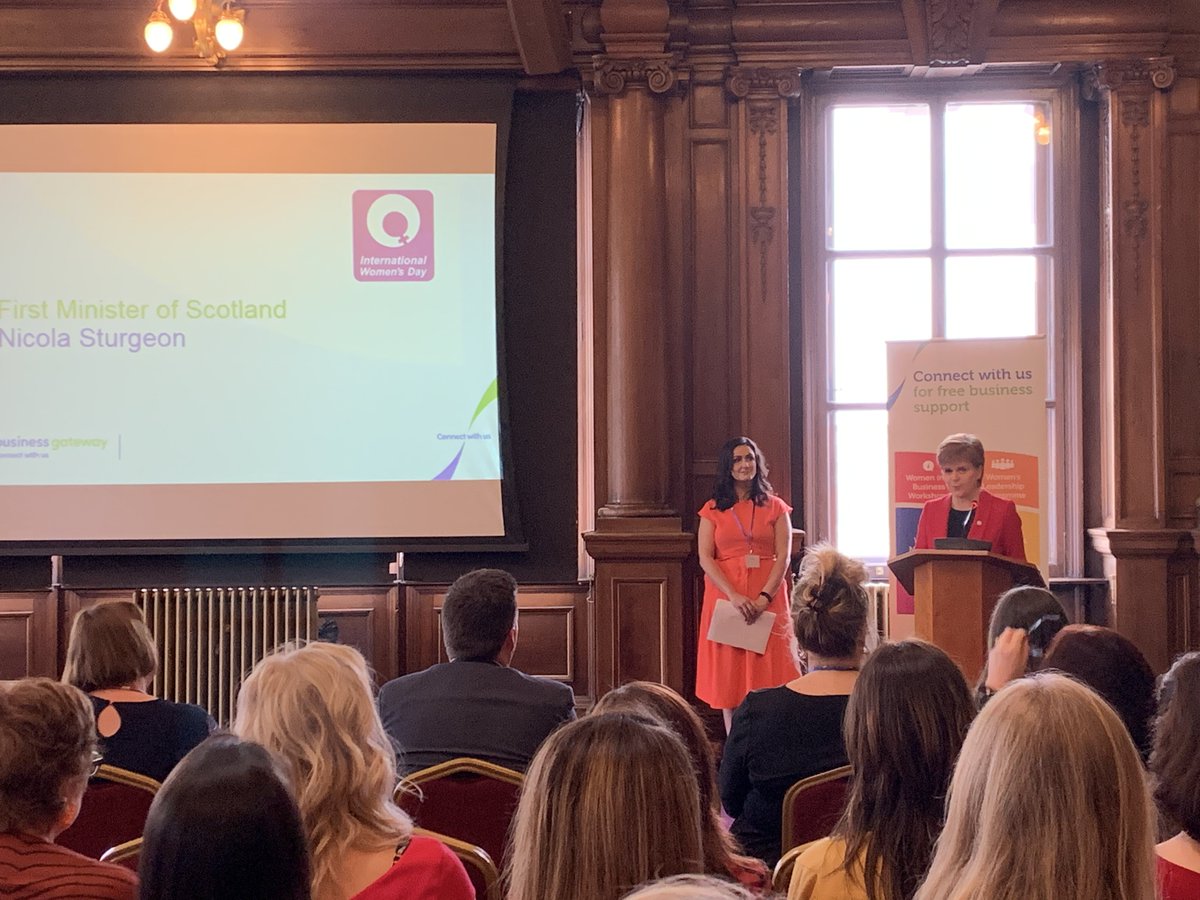 AmvTessa's tweet photo. @BusinessGateway International Women’s Day Event! 
Encouraging speech from @NicolaSturgeon all about what is in the pipeline to support Women in Scotland to tackle gender inequality issues that still remain #internationalwomensday2019 #IWD2019 #BalanceforBetter #BGareway_EL https://t.co/YQaK4xYdHY