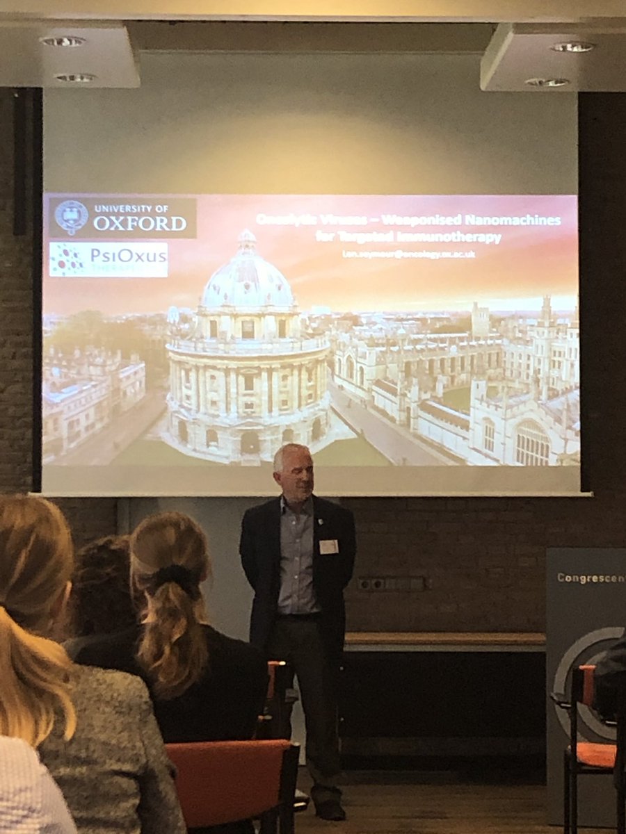 Committee member and co-organiser of the 2018 Oxford IOVC meeting Len Seymour of @Oncolytic_oxon is wins the inaugural NVGCT outstanding achievement award, congratulations!