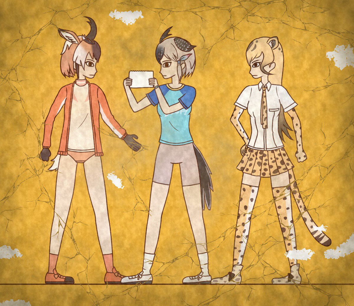 キタ 壁画 約束 けものフレンズ2 カヴァン神話 エジプト壁画風