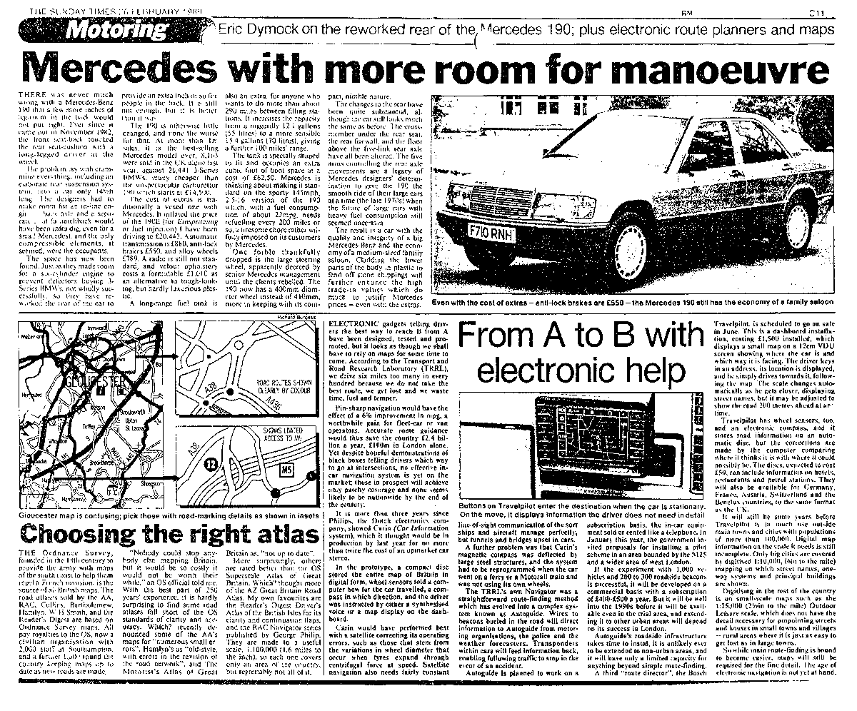 ericdymock's tweet photo. NEW Paperback Eric Dymock on Cars 1989 https://t.co/zwtOeeSErM   Early Satnav, Mercedes 190 test 1989 @gomw @MBWorldUK @@MercedesBenz_PR @ClassicCarWkly @30YearsAfter #1989 @Satnaviupdates @CandSCmagazine @DFmotoring  @OrdnanceSurvey @autoclassicscom @AutoExpress @TheMotoringNews https://t.co/4rDU7wCJpg