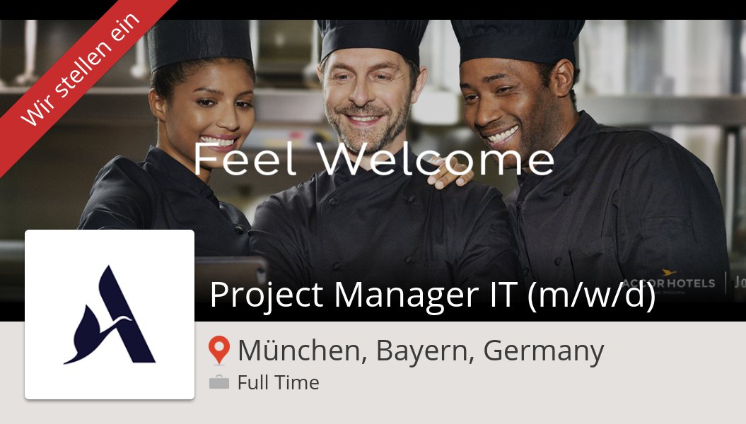 LilianP24's tweet photo. Besoin d'un #Project #Manager IT (m/w/d) #MünchenBayernGermany, postulez dès maintenant chez #AccorHotels! #job https://t.co/aLRaI1L2qi #AccorHotels https://t.co/KZ2KcQ0Cro
