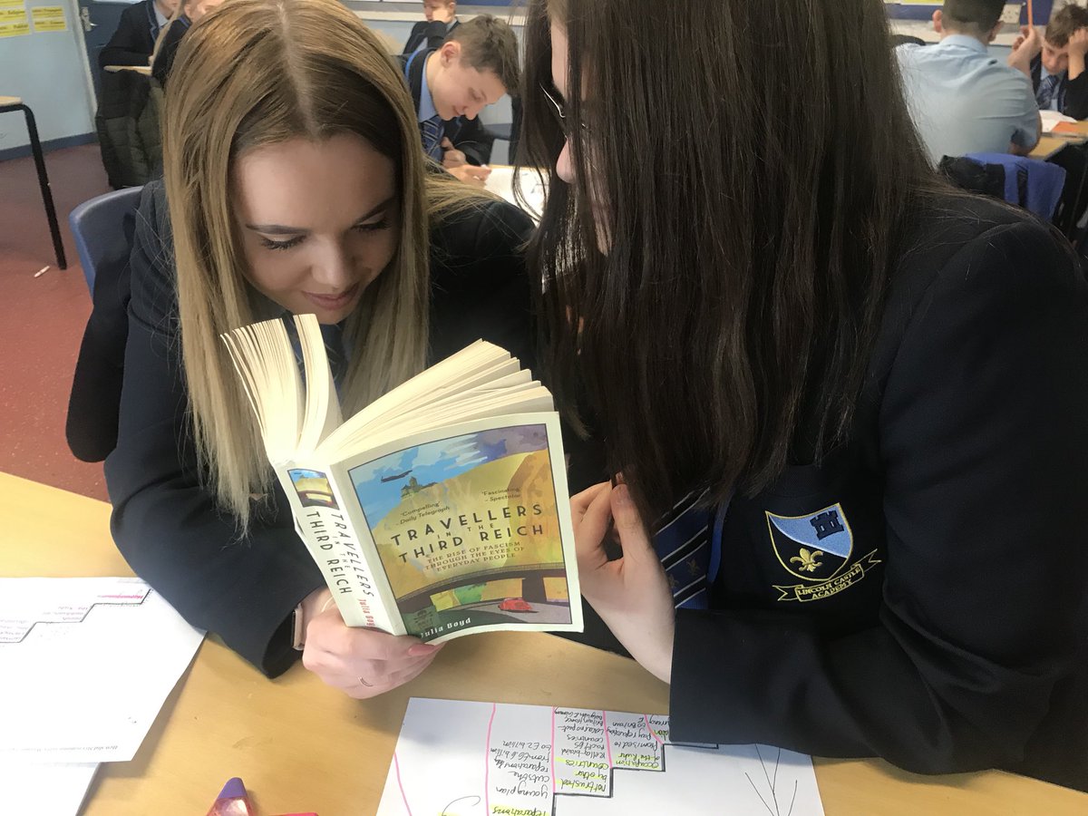 LCA_History's tweet photo. Well done to Y9 for celebrating both #InternationalWomensDay2019 and #WorldBookDayUK in their history lesson this morning. Taking part in a whole class reading of Julia Boyd’s ‘Travellers in the Third Reich’. We looked at hyperinflation and the invasion of the Ruhr. https://t.co/16MbirUvxH