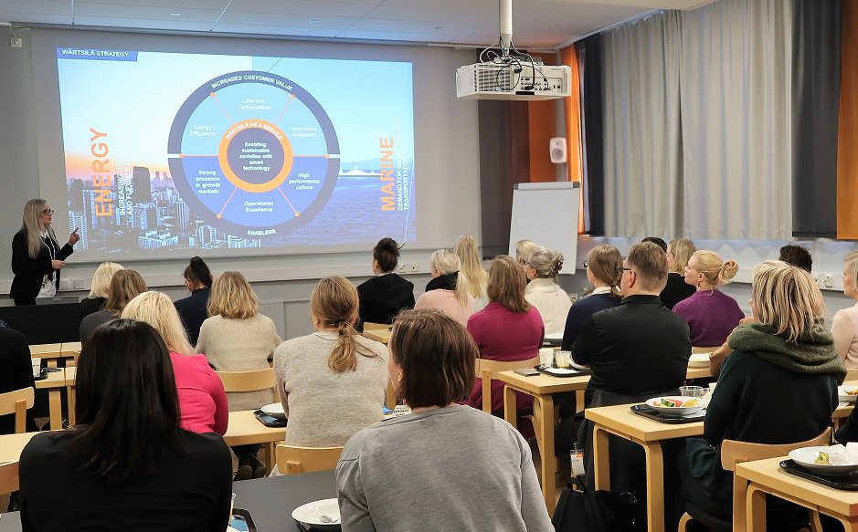 wartsilacorp's tweet image. This Wednesday we had the pleasure to host #WomenintechFi at our Training Center in #Turku, Finland. Thank you for visiting us! It was great to meet so many women from the #engineering and #shipping industries. Wishing you all Happy #IWD2019! #TurkuICTWeek Picture credit: @smnyla