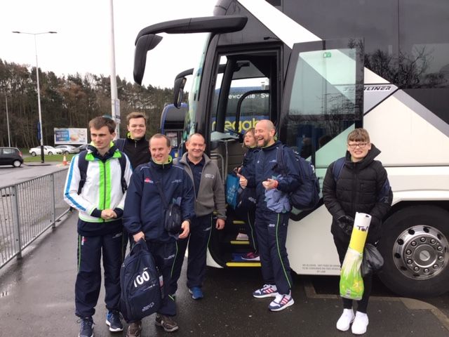 Our athletes are on their way to <a href="/WorldGamesAD/">Special Olympics World Games Abu Dhabi 2019</a>! Here's Neil Hartley, Ella Curtis, James Reed-Griffiths, T-Jay Wilson and Mark Rhodes (with coaches Tim Curtis and Frank Hunter), as they head to the airport to meet the rest of #TeamSOGB!