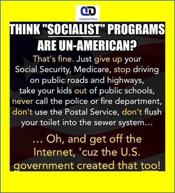 OurProgressive's tweet image. #SocialPrograms #SocialSecurity #PublicRoads #Internet