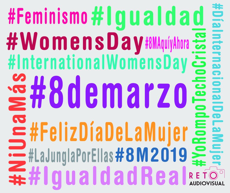 #igualdad, #derechos, #techosdecristal, #discriminación, #violenciamachista, #violenciasexual, #libertad,  #trabajodomestico, #pensamientos, #creencias,  #vida...#mujer. Porque hacéis que el mundo sea mejor. Feliz Día de la Mujer¡💪🔝
 #8m #8demarzo #felizdiadelamujer #womensday