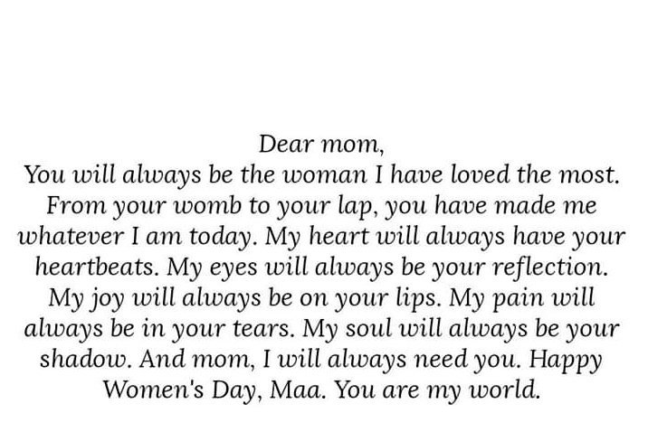 To all our lovely mothers, a Happy Women's Day ❤️

Akshamy kaushik 😊