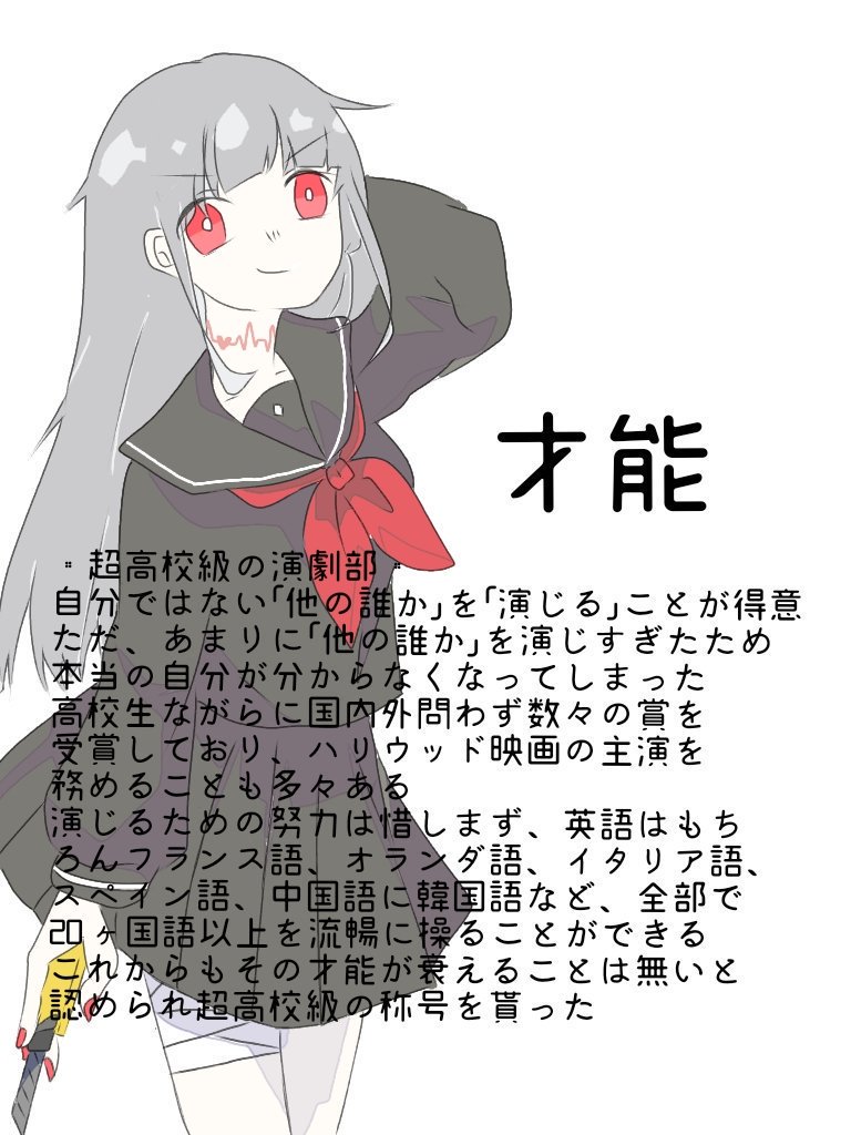 プロットダンガンロンパ公式 在 Twitter 上 生存者兼ヒロイン 795様 795 Nakuko 宅 超高校級の演劇部 加賀谷 凛生 ｶｶﾞﾔ ﾘｾ T Co Iq6pbu5x02 Twitter