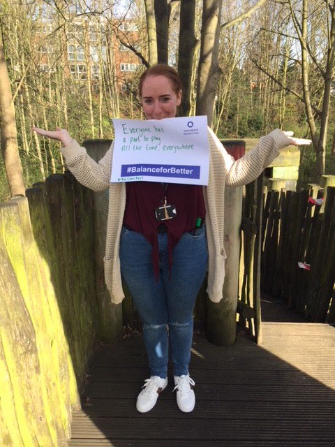 awesome_cic's tweet photo. Awesome's Director of Play,  Becky thinks everyone has a part to play, all the time, everywhere.
#IWD2019 #BalanceforBetter #InternationalWomensDay #womensrights #strongwomen #FunComesFirst https://t.co/sVnOQnAnUg