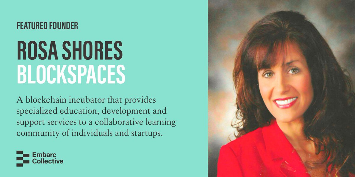 EmbarcCollectiv's tweet photo. Featured Founder in Tampa Bay: Rosa Shores of @BlockSpaces_io

One piece of tactical advice: New rules often seem absurd and are rejected by those who embrace commonly accepted conventions. Respectfully, ignore those people.

https://t.co/hE9T7pSTun

#IWD2019 #WeEmbarc https://t.co/bUudZPhmN1