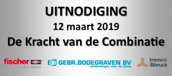 GebrBodegraven's tweet image. Speciaal voor u als werkvoorbereider, projectleider, architect, uitvoerder of directie van bouw- en aannemersbedrijven bieden wij u deze avond aan:
Meer info: buff.ly/2H9bYVW