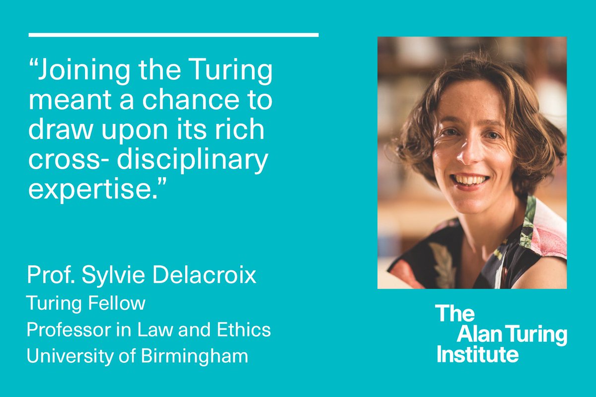 turinginst's tweet photo. SYLVIE DELACROIX
Professor @SylvieDelacroix focuses on the intersection between law and ethics, with a particular interest in data and machine Ethics, and the role of habit within moral decisions.
Learn more: https://t.co/ckRuh6Ob4k
#IWD2019 #BalanceForBetter #TuringWomen https://t.co/YfQhyxXGb0