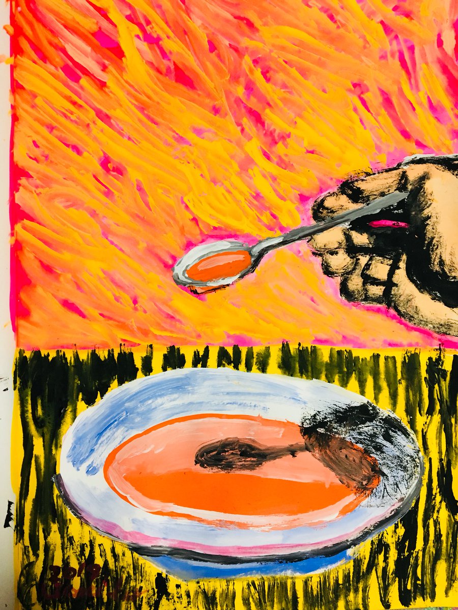 saidarrr's tweet photo. お皿のスープを、掬う
*
*
*
掬う
#illustration #drawing #spoonup #soup #spoon #Meal #plate #dish #image #art #colorful #Acrylicpaint #picture #painting #イラスト #アート #作品 #アクリル絵の具 #ドローイング #絵 #イラストレーション #掬う #スープ #スプーン #食事 #お皿 #料理 https://t.co/cqEUS998xn