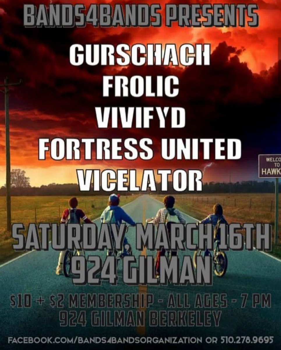 VivifydOfficial's tweet photo. Bands4Bands show MARCH 16TH @924gilmanstreet @Frolicbayarea @Gurschachofficial @Fortress_official_united @Viscelator_official
#vivifydworldwide #vivifyd #vivifyd2019 #rock #hardrock #metal #bayareathrash #924gilman #liveband #frolic #gurschach #fortressunited #viscelator https://t.co/rSLuqyYOop
