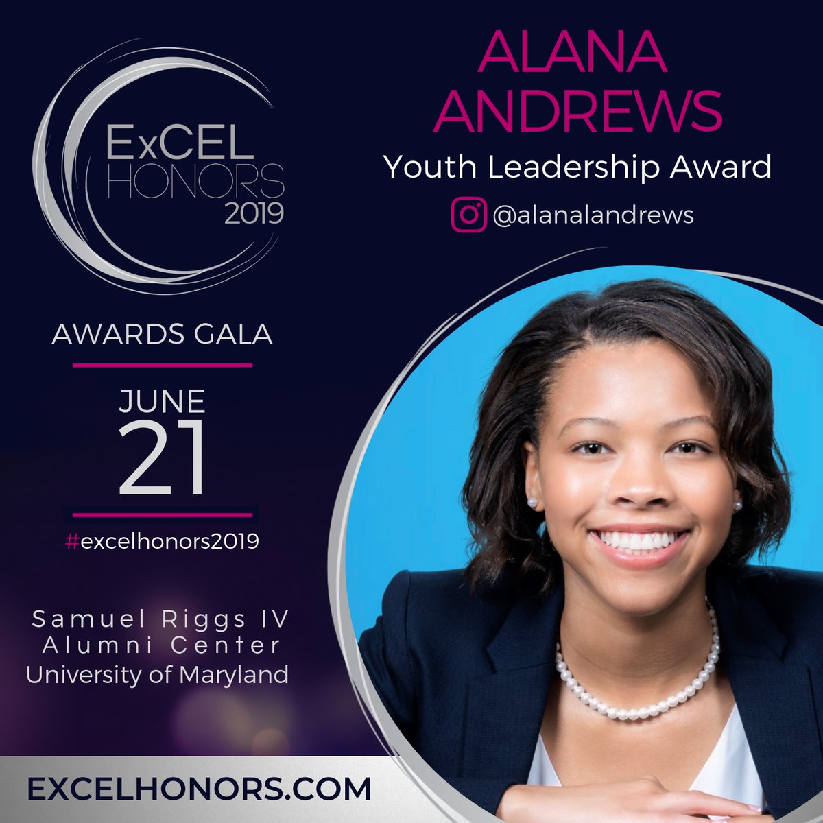ExCELYthMentor's tweet photo. ExCEL HONOREE ANNOUNCEMENT: Meet our ExCEL Youth Leadership Honoree - Alana Andrews.
https://t.co/3KZZMWNbzb
#ExCELHonors2019 #excelbeyond https://t.co/3hS9rO5UxA
