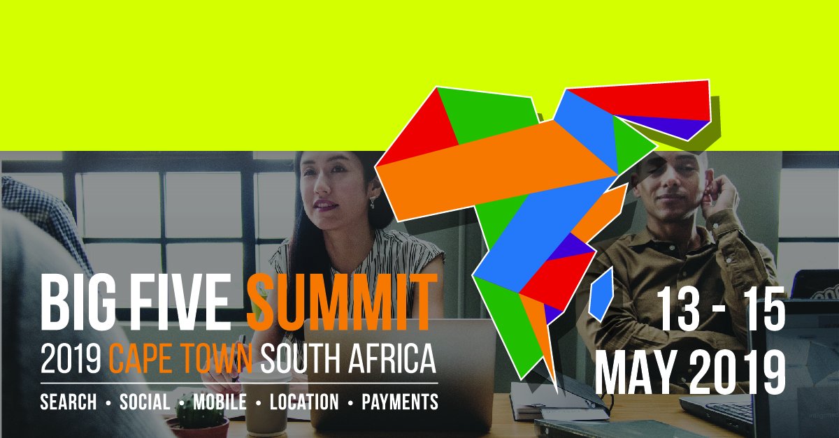 Big5Digital's tweet photo. The #Big5Summit is organized around the 5 key elements fueling the rise and growth of the #AME #digital ecosystem – search, social, mobile, location and #payments. Join the conversation and tap into a trusted resource for fast-growing #SMEs. Register here: https://t.co/eATl57Tu5a https://t.co/LtJ3G7xBh3
