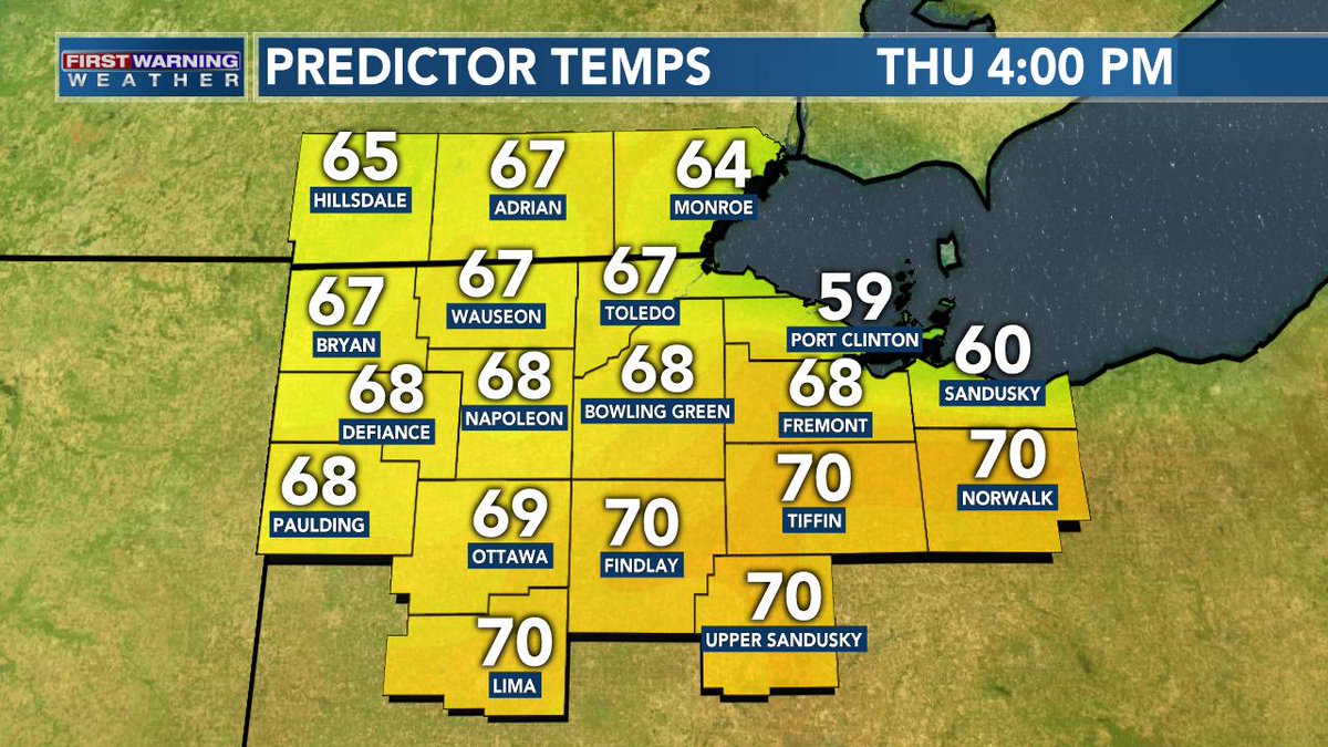 RossElletWX's tweet photo. Want some good news to share with friends and family on this Friday? Take a look at the newest Predictor temperatures for next Thursday! https://t.co/koiQaHtwC0