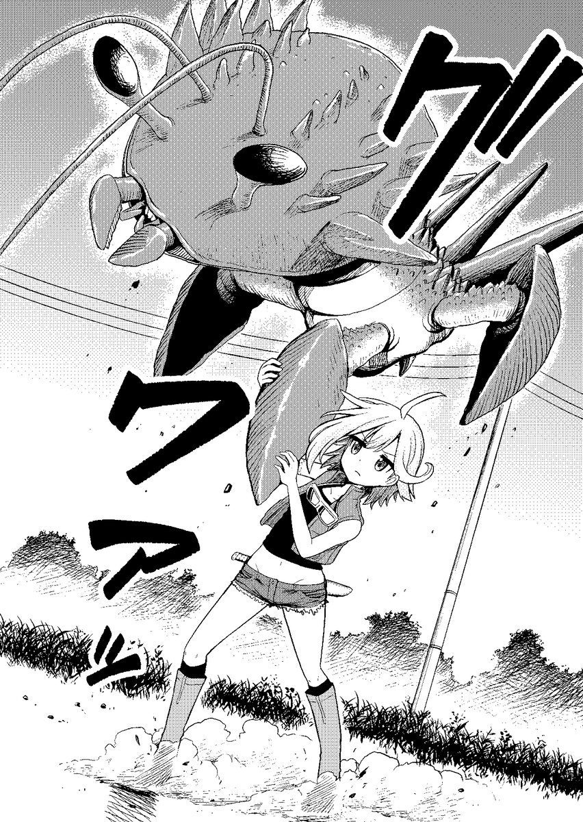 コミックバンチweb【怪獣列島少女隊】 https://t.co/ZHv5A29yMV
第6話、更新されました!ピンチに陥った部員たちの前にあの怪獣ハンター・サラが再登場!そして現れた大型カニ怪獣の全貌も明らかに…
よろしくお願いします! 
