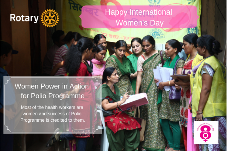 IndiaPolioPlus's tweet photo. RI's INPPC would like to wish everyone an amazing International Women's Day.
#WomensDay #InternationalWomensDay #8March #RotaryInternational #India #HealthWorker #PolioProgrammeIndia #KeepIndiaPolioFree #WomensDay2019 #EndPolioNow https://t.co/dTST0t5UT5