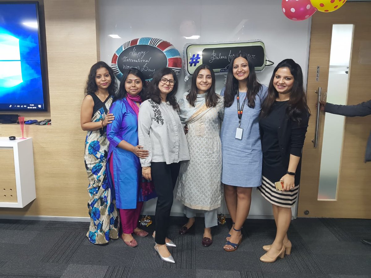 mastercardindia's tweet photo. #InternationalWomensDay was celebrated with much zeal and warmth across all offices of #Mastercard. We root for a balanced world for a better tomorrow. 
Here are a few snapshots of #MastercardEmployees celebrating #IWD2019 with their #EqualHalves. #BalanceForBetter https://t.co/c1IBhheJ6h