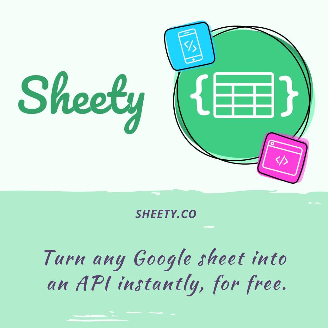 crowdshakti's tweet image. Power websites, apps, or whatever you like, all from a spreadsheet. Changes to your spreadsheet update your API in realtime. Neat.
sheety.co
#SpreadsheetApi #GoogleSheets #sheety