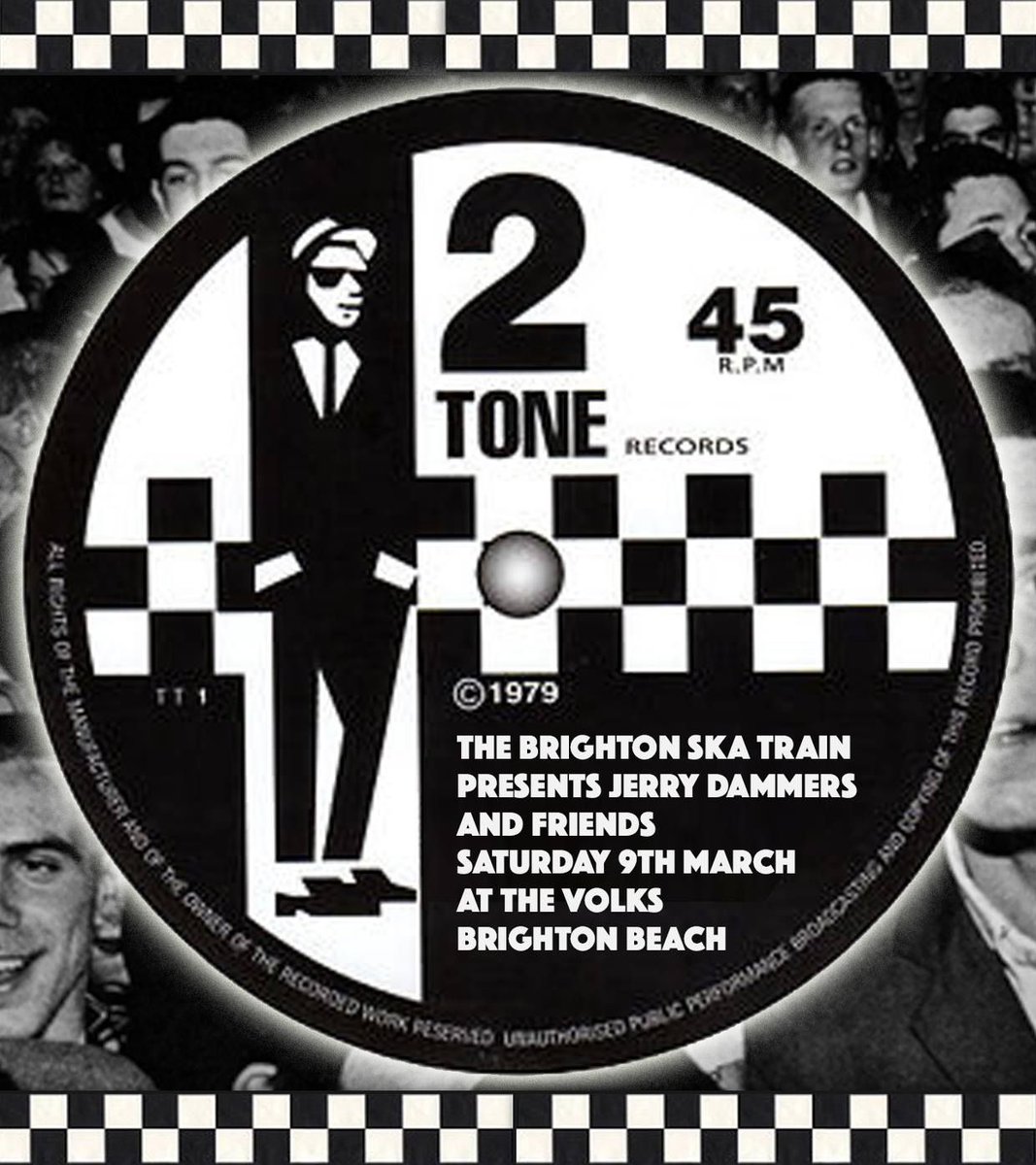 BtnSkaTrain's tweet photo. #Saturdaynight #Ska >> celebrate 40 years of #2Tone Records on-board The #Brighton Ska Train with special guest selector #JerryDammers bringing you the best from his collection of classic #reggae cuts + lots more! #WhatsOn @VolksClubandBar | INFO/TIX >> https://t.co/22kji757ua https://t.co/gbyjmbZs6M