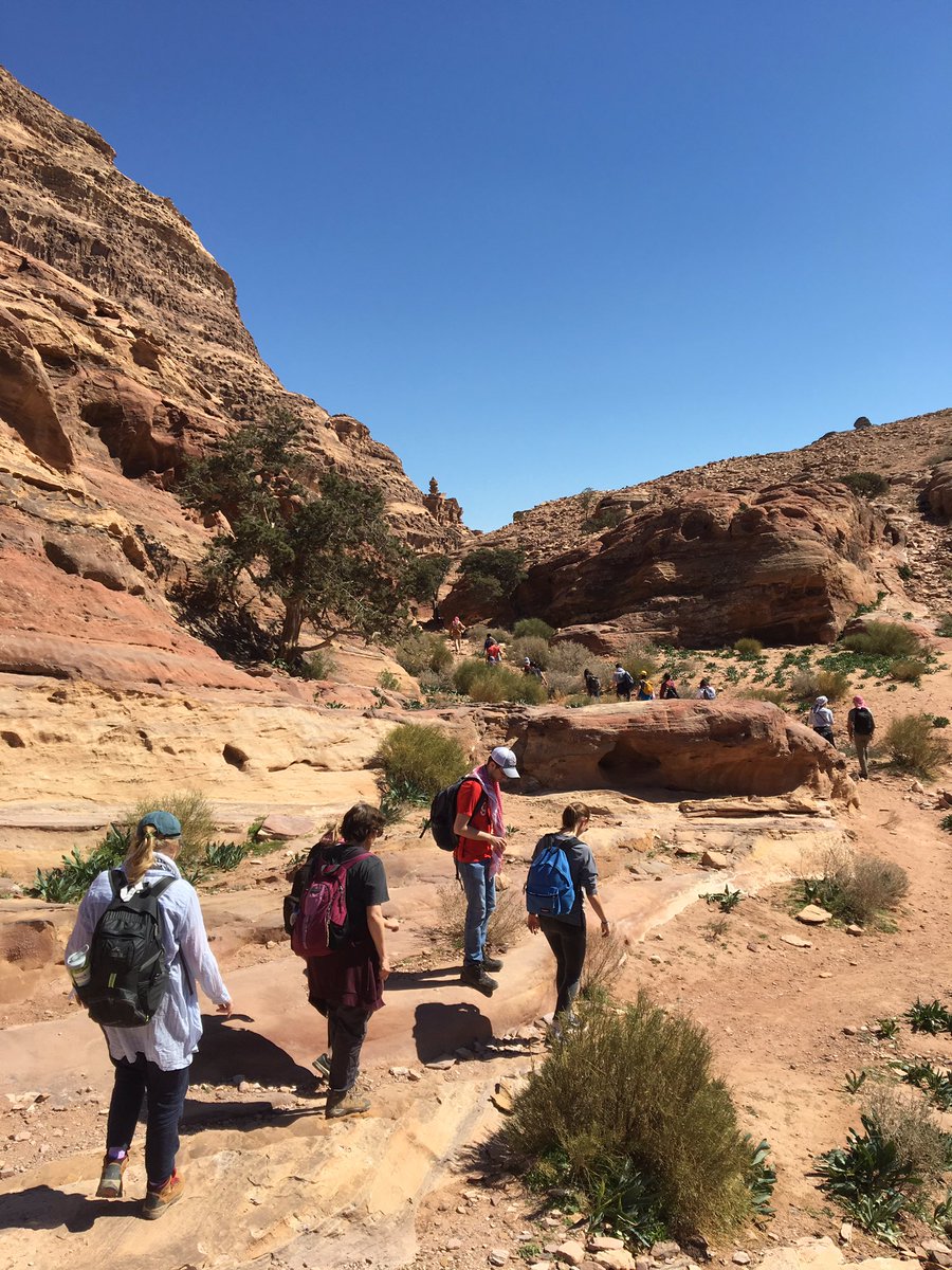 RochelleADavis's tweet photo. #Jordan #springsfs #Georgetown a fantastic spring hike in Petra through the back way arriving at the Monastery for a picnic lunch. Learning about the development of tourism. Plus sheep. And goats. https://t.co/YuNkfGmb0c