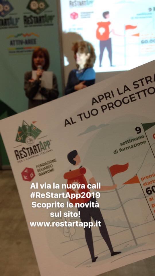 La call di #ReStartApp per i cammini italiani è aperta. Un'importante opportunità per avviare startup sui territori attraversati dai cammini di montagna! 
Per candidarsi c'è tempo fino al 18 aprile 2019 alle h.13
Info su restartapp.it