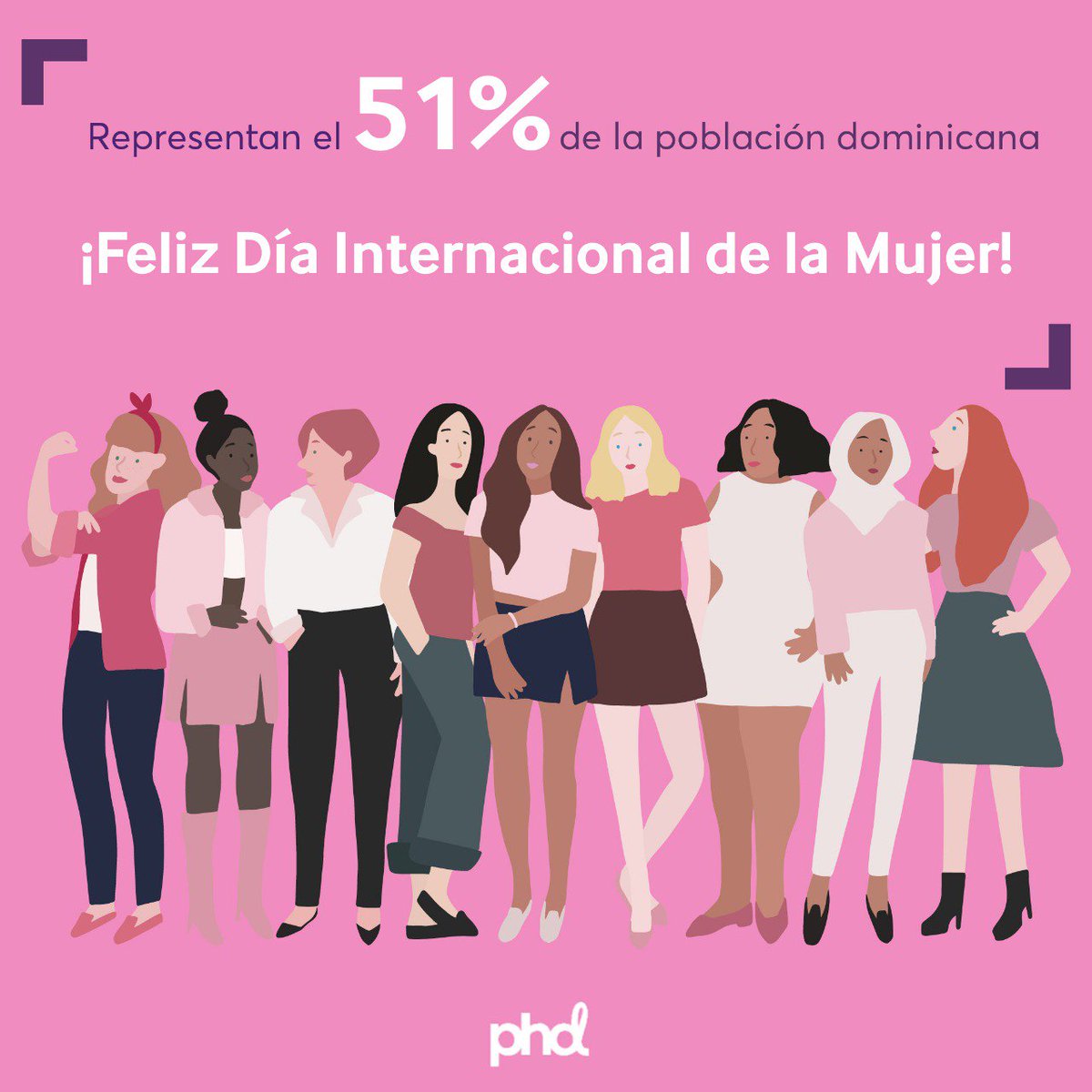 PHDDominicana's tweet photo. El Día Internacional de la Mujer es un buen momento para reflexionar acerca de los avances logrados, pedir más cambios y celebrar la valentía y la determinación de las mujeres.
 
#DiaInternacionalDeLaMujer
#FindingABetterWay
#PHDDominicana https://t.co/Ky2w7ECwGk