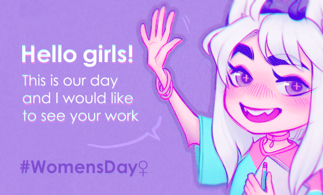 Today is #InternationalWomensDay and I want to share women's work. 

💜LEAVE A COMMENT with your portfolio or web or presentation (etc) and I'll RT it.💜 You don't have to be an artist, I'll share all kind of works. I hope some people can see it and help a little! #8M #WomensDay