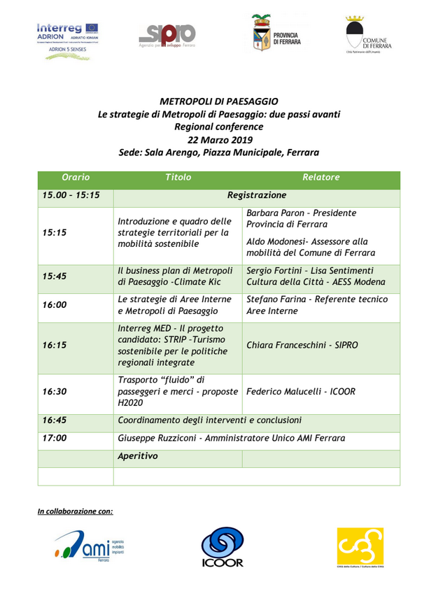 Ami_Ferrara's tweet photo. #metropolidipaesaggio -  "Le strategie di Metropoli di Paesaggio: due passi avanti" - 22 marzo, sala Arengo Piazza Municipale Ferrara. https://t.co/ZO0aaWSelT