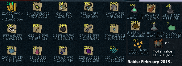 RsSfBrave's tweet photo. Finished collecting all my February Raid's loot and this was the result &amp; a few Codex drops too! 🔥 🙂
I hope to find Tuzzy somewhere on @Runescape while raiding...one day.

#PvM #Codex #Achto #Raids #Mazcab https://t.co/VVuzTzQ10P