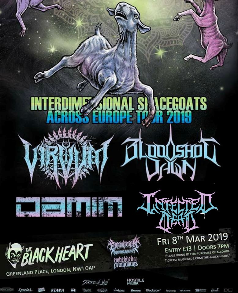 INFECTED_DEAD's tweet photo. TONIGHT!!!
We're opening the show for #Damim, @virvumofficial & @BloodshotDawn
Doors at 7pm https://t.co/ULEk3xKYcR
