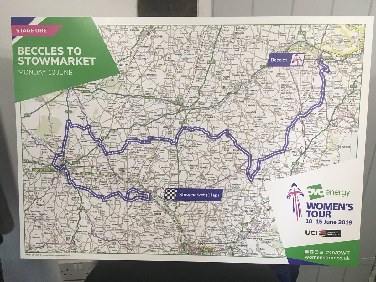 This year’s Grand Depart will start in Beccles and finish in Stowmarket! Thanks to everyone who joined us this morning at Eye Castle. #OVOWT  #InternationalWomensDay