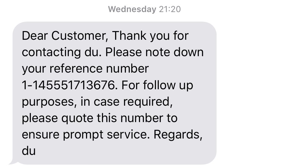 racheddabboussi's tweet photo. @dutweets 48 hours with no Internet and no TV at home. I called DU customer care more than 10 times; I have the same response: we will escalate and we will call you back!!! This is the worst experience ever!!! I don’t know what I need to do to fix the issue!!! @TheUAETRA https://t.co/QmhN6PMNbv
