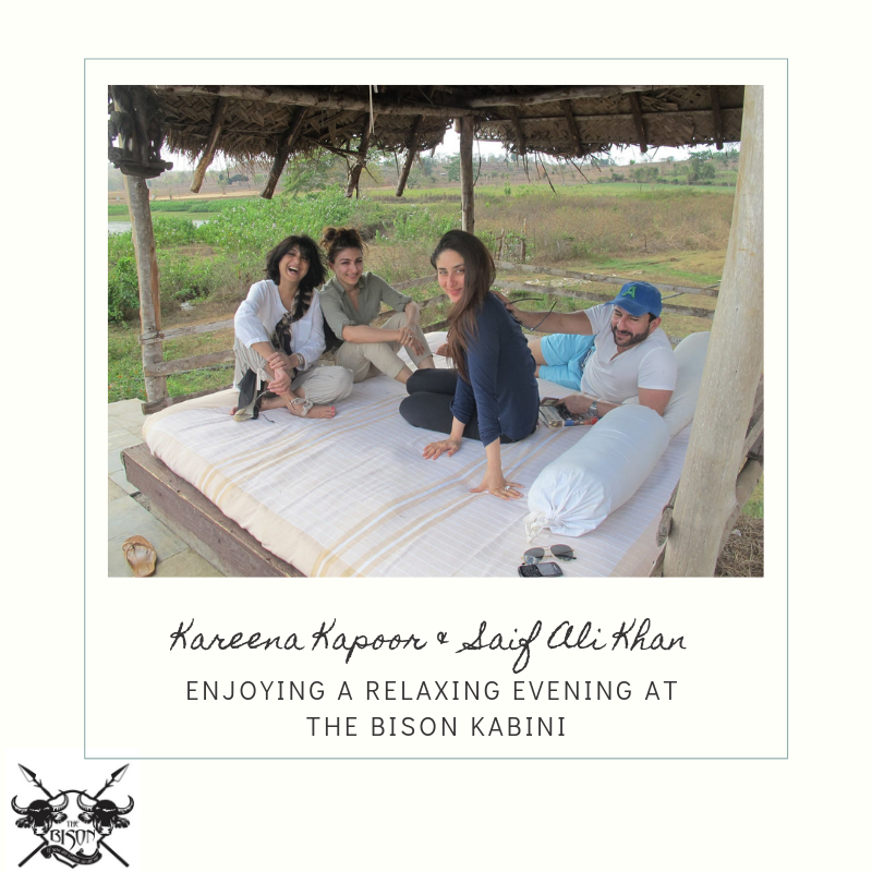 TheBisonKabini's tweet photo. Celebrities like their quiet getaways and we're always happy to host them. 
Here's Kareena Kapoor and Saif Ali Khan enjoying a relaxing evening at The Bison. To live like a royalty call us on: +91 70221-55961 / +91 82966-01455 to make a booking. #IncredibleIndia #LuxuryExperience https://t.co/hMJFAFi4yn