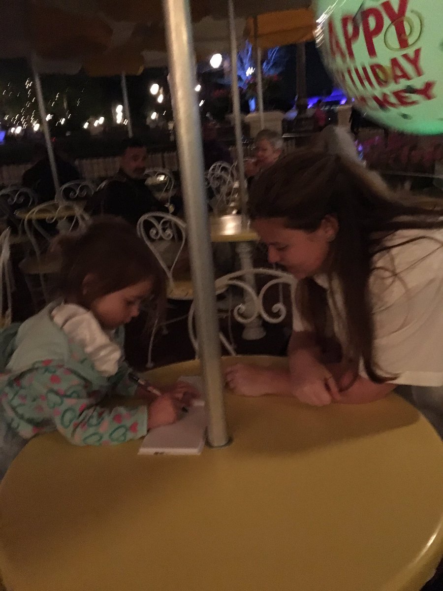 guy_natalie's tweet photo. Hey @WDWToday last night Carrie made my daughters night! She asked my daughter for her autograph since she was such a pretty princess! It was so special and sweet! It also made her so proud to write her name like a big girl! Thank you Carrie for being so awesome #CastCompliment https://t.co/A8xbeLqnGU
