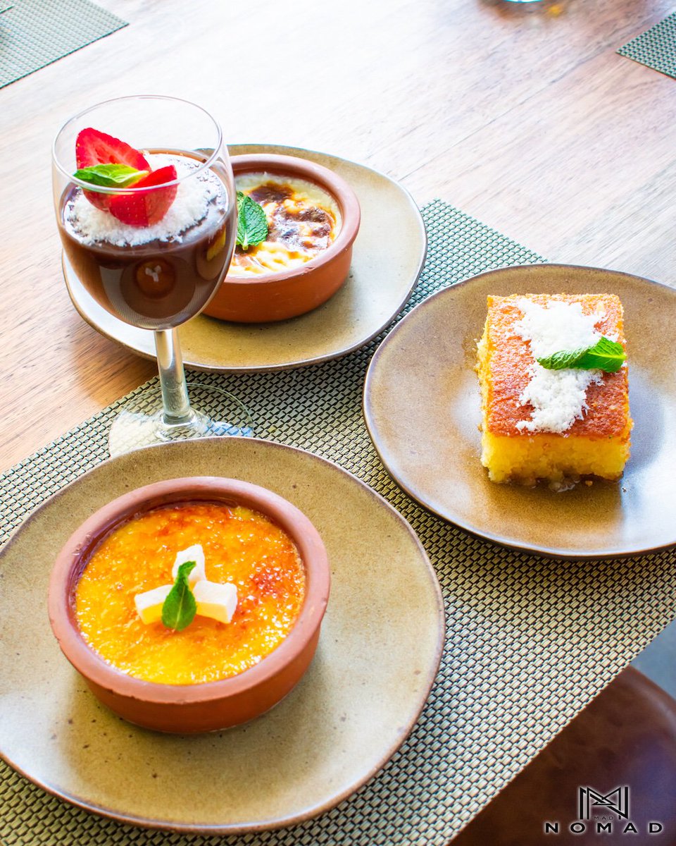 NomadByKream's tweet photo. Let the #sweetness begin! Turkish Delight Crème Brûlée, Revani, Chocolate Pudding and #Turkish Rice Pudding all ready to go 🍮🥮😋 https://t.co/sTWpzQEQwA