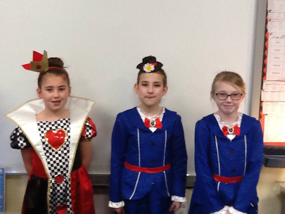The Queen of Hearts and two Mary Poppins dropped in for World Book Day.