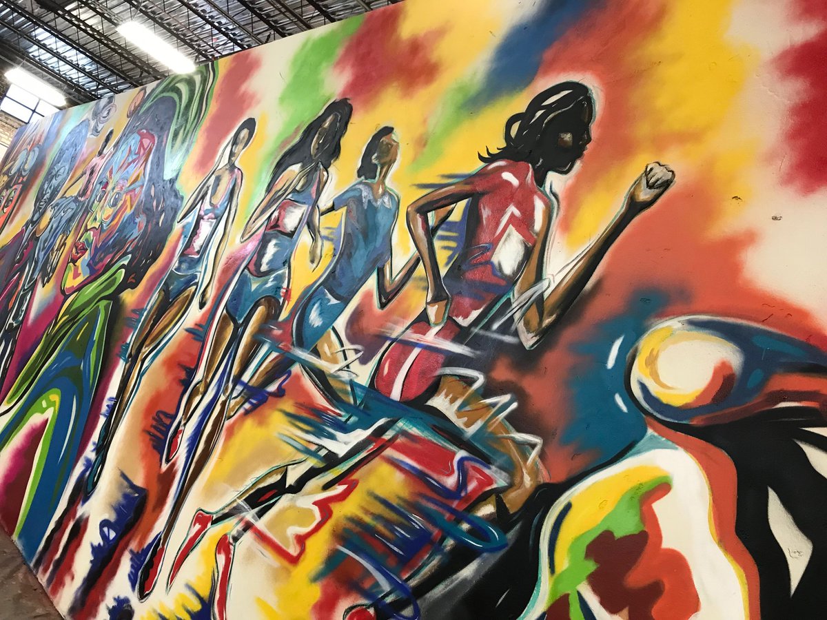 clow2ground's tweet photo. New mural art for a upcoming television show coming this fall. https://t.co/AcclGI1Bmg https://t.co/iUwQJa5aFs