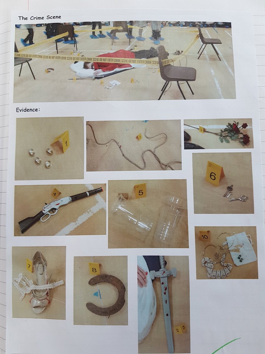 SatchEnglish's tweet photo. Lovely 'hook' as part of a learning journey based on The Highwayman in Y5. Pupils investigated the crime scene to look for clues and evidence. This informed their journalistic writing, reporting the death of the highwayman. Thanks Riders #richtexts #drama #writing @hiasenglish https://t.co/XLDHr73RZN