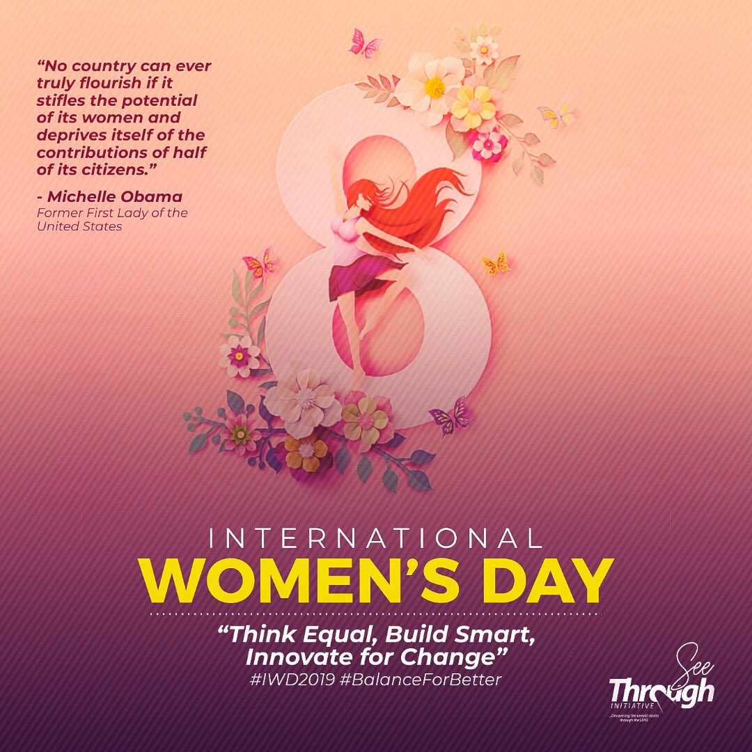 ToluIsrael's tweet photo. International Women's Day 2019.
"Think Equal, Build Smart, Innovate for Change"
#InternationalWomensDay #IWD2019 #BalanceForBetter #Feminism #Female #Women #GirlChild #Girl #SeeThroughInitiative
@SeeThroughi @tfscreativezone @ToluIsrael
@UN_Women @unitednations https://t.co/Kvbexi2Op6