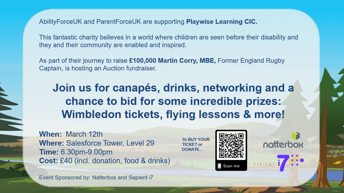 We're really excited to be sponsoring this great event supporting @playwiselearningcic - book your tickets and get involved in this wonderful cause bit.ly/2IYzGpH