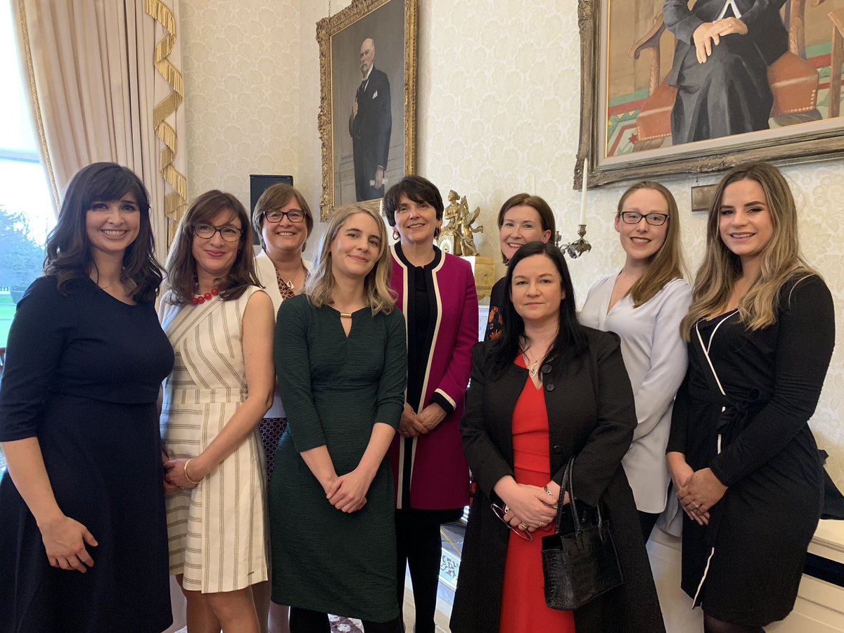 OrlaFeely's tweet photo. At Áras an Uachtaráin with @ucddublin colleagues at the #InternationalWomansDay reception hosted by @PresidentIRL to celebrate Women in Science. https://t.co/nvwnImE0nw