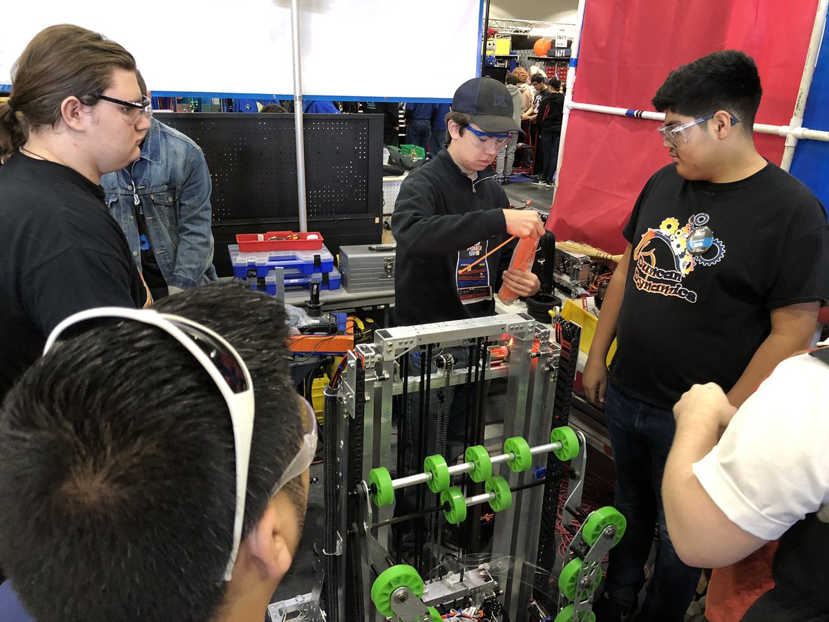kurtmadden's tweet image. At the regional First Robotics competition at the Convention Ctr downtown where @fresnounified Edison High and Duncan High are competing with teams from around the valley. The robots are huge and the competition is fierce!  #geekout #robotIQ